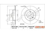 Dr!Ve+ DP1010.11.0233 - Disco Freno Oe 5 69 116, Asse Posteriore Per Combo, Combo Tour, Meriva (X03), Astra H