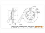 Dr!Ve+ DP1010.11.0818 - Oe 51712 26000 Disco Freno, Asse Anteriore Per Galloper I, Santa Fe I (Sm)