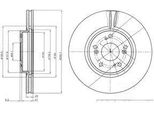 Dr!Ve+ DP1010.11.0595 - Oe 45251 Sea E30 Disco Freno, Asse Anteriore Per Accord Vii, CR-V Ii (Rd)