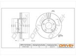 Dr!Ve+ DP1010.11.0823 - Oe BP4Y 33 25XA Disco Freno, Asse Anteriore Per 3 (Bl), 5 (CR19), 5 (Cw), 3 (Bk)