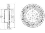 Dr!Ve+ DP1010.11.0568 - Oe 204 421 09 12 Disco Freno, Asse Anteriore Per Classe C (W204), Classe C (C204), Classe C (S204)