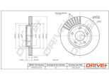 Dr!Ve+ DP1010.11.1570 - Oe 40206 1KA3A Disco Freno, Asse Anteriore Per Juke (F15), Pulsar