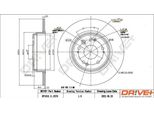 Dr!Ve+ DP1010.11.0276 - Oe 42510 TX4 A01 Disco Freno, Asse Posteriore Per CR-V Ii (Rd), CR-V Iii (Re), CR-V Iv (Rm)