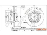 Dr!Ve+ DP1010.11.0298 - Oe 1371421 Disco Freno, Asse Posteriore Per Transit, Transit Tourneo