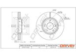 Dr!Ve+ DP1010.11.0460 - Oe 51712 2Y000 Disco Freno, Asse Anteriore Per I40 (Vf), Ix35, Sonata V (Nf), Tucson (Jm), Optima (Jf), Sportage (Je, Km), Sportage (Sl), Carens Iv, Optima (FSGDS6B)