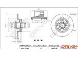 Dr!Ve+ DP1010.11.0462 - Oe 43 20 015 39R Disco Freno, Asse Posteriore Per Fluence (L3), Megane Cc, Megane Iii