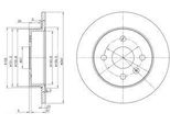 Dr!Ve+ DP1010.11.0153 - Oe 90498304 Disco Freno, Asse Posteriore Per Astra H, Astra G, Meriva (X03), Astra (A04)