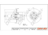 Dr!Ve+ DP1010.11.0871 - Oe 43206 00Q0D Bremsscheibe, Hinterachse FüR Primastar (X83), Vivaro (J7), Vivaro (F7), Vivaro A (E7), Vivaro A (X83), Trafic Ii (Jl), Trafic Ii (Fl), Trafic Ii (El)