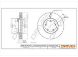 Dr!Ve+ DP1010.11.0521 - Oe 1371394 Disco Freno, Asse Anteriore Per Transit, Transit Tourneo