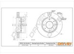 Dr!Ve+ DP1010.11.0694 - Oe 51712 17000 Disco Freno, Assale Anteriore Per Elantra (Xd), Lantra Ii (J-2), Matrix (Fc), Cerato (Ld)