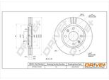 Dr!Ve+ DP1010.11.0709 - Disco Freno Oe 4246 L9, Asse Anteriore Per 406