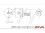 Dr!Ve+ DP1110.13.0319 - Filtro Carburante Oe 164000637R Per Talisman, Espace V (Jr), Grand Scenic Iv (R9), Megane Iv, Scenic Iv