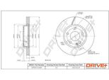 Dr!Ve+ DP1010.11.0401 - Oe 169 421 01 12 Disco Freno, Asse Anteriore Per Classe A (W169), Classe B (W245)