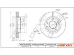 Dr!Ve+ DP1010.11.0573 - Oe 3395510 Disco Freno, Asse Anteriore Per MX-6 (Gd), MX-6 (Ge), Premacy (Cp), Xedos 6 (Ca)