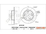 Dr!Ve+ DP1010.11.0259 - Oe 42510 Sea E00 Disco Freno, Asse Posteriore Per Accord Vii