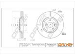 Dr!Ve+ DP1010.11.1211 - Oe 77 01 207 378 Bremsscheibe, Vorderachse FüR Espace Iv (Jk), Laguna Ii