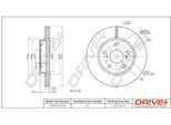 Dr!Ve+ DP1010.11.0542 - Oe 43512 12670 Disco Freno, Asse Anteriore Per Auris (E15), Corolla (E15), Corolla (E18)