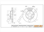 Dr!Ve+ DP1010.11.0793 - Oe 43512 42030 Disco Freno, Asse Anteriore Per Rav 4 Ii (A2)