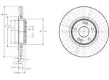 Dr!Ve+ DP1010.11.0343 - Oe 77 01 206 614 Disco Freno, Asse Anteriore Per Laguna Ii
