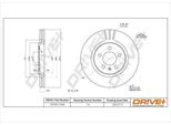 Dr!Ve+ DP1010.11.1040 - Oe 1H0 615 301 A Disco Freno, Asse Anteriore Per Toledo I (1L2), Vento (1H), Corrado (53I), Golf Iii (1H), Passat (35I)