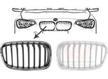 Van Wezel 0633512 Griglia Radiatore Griglia Anteriore Per Bmw 1 Hatchback (F20) Destra Nera