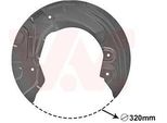 Piastra Di Ancoraggio Anteriore Sinistra Da Van Wezel Ø 320 Mm (0627371) Piastra Impianto Frenante