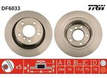 Trw DF6033 - Oe 6 754 137 Disco Freno Per Z4 (E86), Z4 (E85)