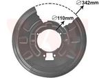 Van Wezel 0649373 - Oe 3421 1166 107 Piastra Di Ancoraggio, Asse Posteriore Sinistro Per X3 (E83), Serie 3 (E46)