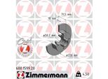 Zimmermann 600.1599.20 - Disco Freno Per Ibiza (6K), Toledo I (1L2), Cordoba (6K), Corrado (53I), Golf Iii (1H), Golf Cabriolet (1E), Passat (35I), Polo (6N), Polo (6V), Vento (1H)