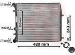 Van Wezel 76002005 - Oe 6Q0121253AE Radiatore, Raffreddamento Motore Per Cordoba (6L), Ibiza (6L), Fabia I (6Y), Fabia Ii (54), Roomster (5J), Fox (5Z), Polo (9N)