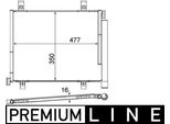 Mahle Ac 747 000P - Oe 1S0 820 411 B Condensatore Aria Condizionata Con Essiccatore Per Mii (KE1, KF1), Citigo (NF1), Load Up, Polo (6C, 6R), Up
