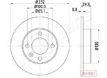 Japanparts DP-0921C - Disco Freno Oe 6N0615601A Per Arosa (6H), Cordoba (6K), Ibiza (6K), Lupo (6E1, 6X1), Polo (6N), Polo (6V)