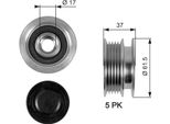 Gates OAP7067 - Puleggia Alternatore Oe 028903119AP Per Arosa (6H), Felicia (6U), Caddy Ii (9K), Lupo (6E1, 6X1), Polo (6N)