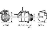 Prasco BWAK385 - Compressore Aria Condizionata Oe 64509180547 Per Serie 3 (E90), Serie 3 (E91), Serie 5 (E60), Serie 5 (E61), Serie 6 (E63), Serie 6 (E64)