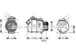 Prasco BWAK332 - Compressore Aria Condizionata Oe 64526915388 Per Serie 3 (E46), X3 (E83)