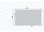 Magneti Marelli 350203899000 - Oe 64508381362 Condensatore Aria Condizionata Con Essiccatore Per Serie 7 (E65), Serie 5 (E61), Serie 5 (E60)