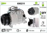 Valeo 690211 Compressore Climatizzatore Oe 64509154072 Compatibile Con Serie 5 F10, Serie 5 F07, Serie 5 F11, Serie 6 F12, Serie 6 F13, Serie 6 F06, Serie 7 F01, Serie 7 G11, X5, X6