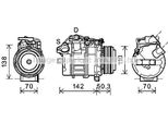 Prasco BWK428 - Compressore Aria Condizionata Oe 64526987890 Per Serie 5 (F10), Serie 5 Gt (F07), Serie 5 (F11), Serie 7 (F01), X5 (E70), X6 (E71)