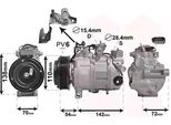 Van Wezel 0600K551 - Compressore Aria Condizionata Oe 64529222296 Per Serie 1 (F20), Serie 1 (F21), Serie 3 (F30), Serie 3 Gt (F34), Serie 3 (F31)