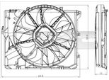 Tyc 803-0012 - Ventola Radiatore Oe 7523258 Per Serie 1 (E88), Serie 1 (E81), Serie 1 (E87), Serie 1 (E82), Serie 3 (E90), Serie 3 (E93), Serie 3 (E92), Serie 3 (E91), X1 (E84), Z4 (E89)