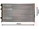 Van Wezel 49002031 - Oe 6K0121253L Radiatore, Raffreddamento Motore Per Cordoba (6K), Ibiza (6K), Inca (6K), Caddy Ii (9K), Polo (6N), Polo (6V)