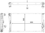 Mahle Cr 1923 000P - Oe 17117547059 Radiatore, Raffreddamento Motore Per Serie 3 (E91), X1 (E84), Z4 (E89), Serie 3 (E90), Serie 3 (E93), Serie 3 (E92), Serie 1 (E88), Serie 1 (E82)