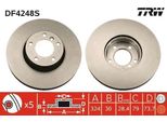 Trw DF4248S - Disco Freno Oe 34 11 6 767 059 Per Serie 5 (E39)