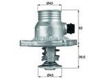 Mahle Tm 11 105 - Oe 1153 1 437 526 Termostato Del Liquido Di Raffreddamento Per Serie 5 (E39), Serie 7 (E38)