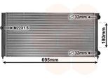 Van Wezel 58002109 - Oe 1H0121253D Radiatore, Raffreddamento Motore Per Golf Iii (1H), Golf Cabriolet (1E), Vento (1H)