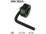Skf Vkm 38245 - Oe 64 55 2 354 034 Puleggia Tenditore, Cinghia A V Per Serie 5 (E39), Serie 3 (E46)
