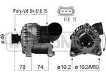 Era 210164A - Alternatore Oe 1 432 977 Per Serie 3 (E46), Serie 3 (E36), Serie 5 (E39), Serie 7 (E38), X5 (E53), Z3 (E36)