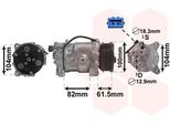 Van Wezel 5800K167 - Compressore Aria Condizionata Oe 6N0820803B Per Arosa (6H), Cordoba (6K), Ibiza (6K), Caddy Ii (9K), Lupo (6E1, 6X1), Polo (6N), Polo (6V)