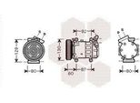 Van Wezel 4300K080 - Compressore Aria Condizionata Oe 7700111235 Per Clio Ii, Kangoo (Kc), Kangoo (Fc)