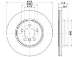 Hella 8DD 355 122-251 - Disco Freno Oe 34216765889 Per Serie 7 (E65)
